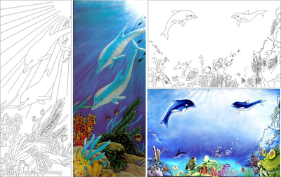 海底世界设计图__绘画书法_文化艺术_设计图库