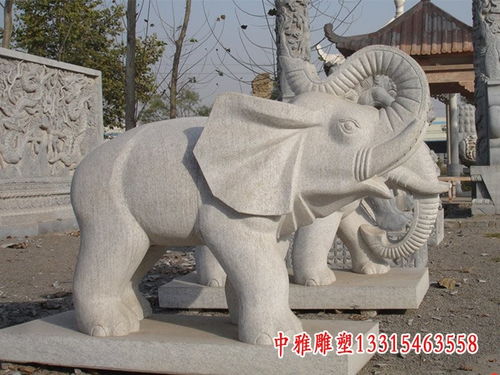 青石招财大象 三门峡石大象雕塑订制